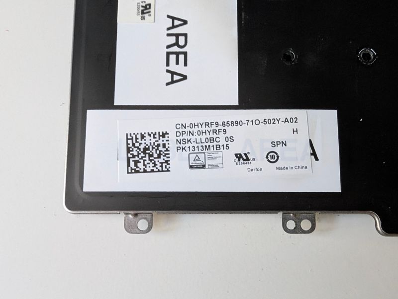 Teclado español Dell Precision 7510 P/N 0HYRF9 afbeelding 3