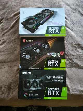 Tarjetas Gráficas MSI y ASUS RTX 3070