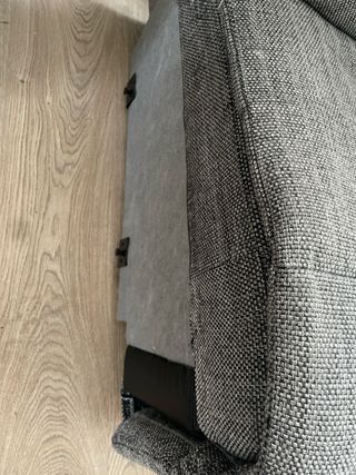 Sofá modular 4 plazas tela y piel sintética