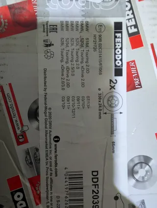 2 Discos de freno traseros FERODO