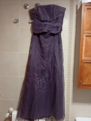 Conjunto vestido fiesta/boda morado