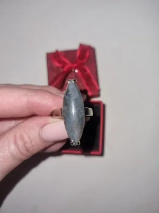 Anillo Plata Piedra Natural