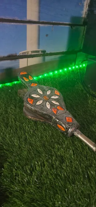 Fuelle chimenea decorado metal y madera