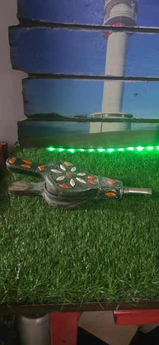 Fuelle chimenea decorado metal y madera