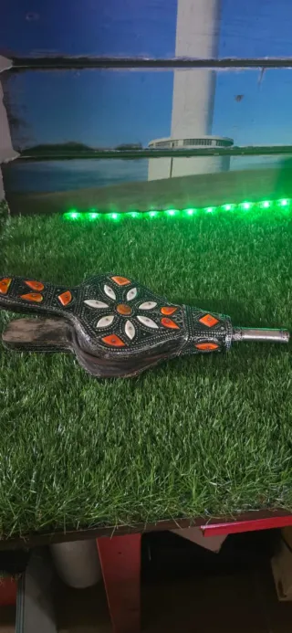 Fuelle chimenea decorado metal y madera