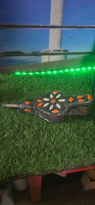 Fuelle chimenea decorado metal y madera