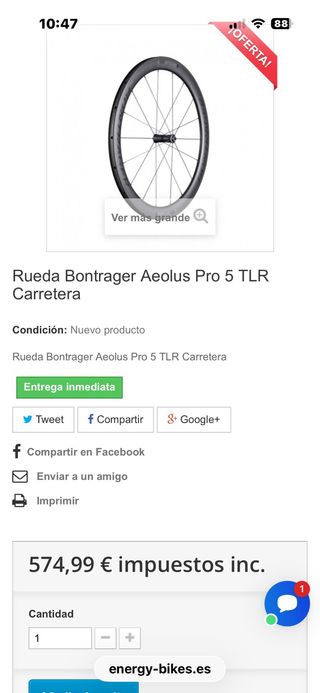 Rueda delantera Bontrager Aeolus Pro 5 cubierta