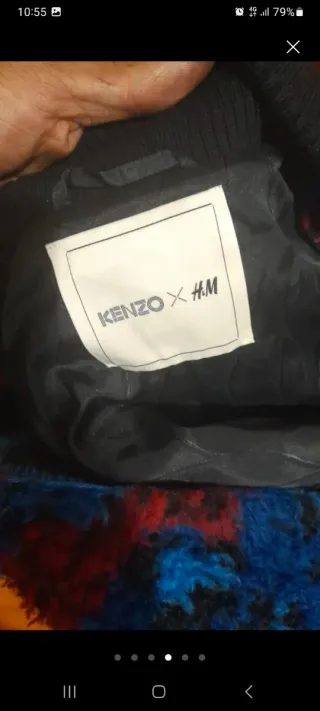 Chaqueta multicolor con mangas negras