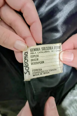 Abrigo Mouton Vintage Gris Talla Única