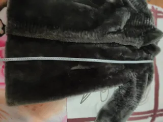 Abrigo Mouton Vintage Gris Talla Única