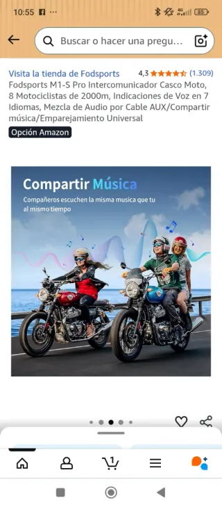 Intercomunicadores Fodsports M1-S Pro Moto