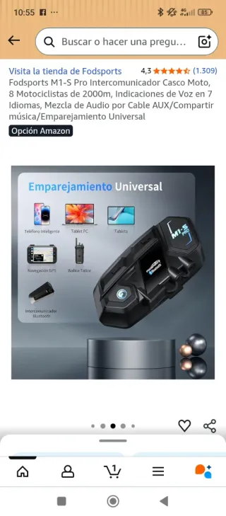 Intercomunicadores Fodsports M1-S Pro Moto