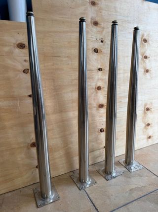 4 Patas Mesa Acero Inoxidable 87cm altura