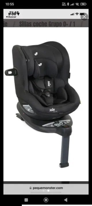 Silla coche Joie i-Spin 360 Negra