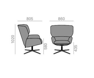 Butaca Nuez Andreu World Amarilla