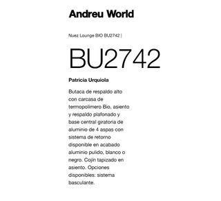Butaca Nuez Andreu World Amarilla