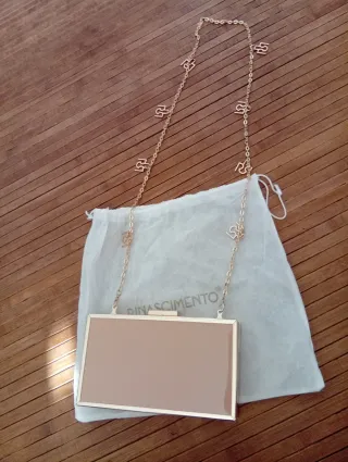 Borsa pochette gioiello Rinascimento beige oro