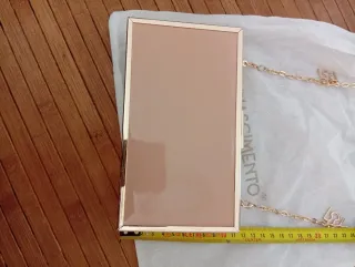 Borsa pochette gioiello Rinascimento beige oro