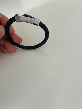 Pulsera Viceroy Hombre Cuero Trenzado Plata