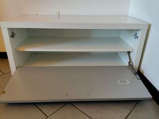 Scarpiera / Panca moderna - Bianco e Nero lucido