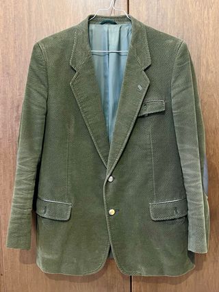 Giacca Ted Lapidus velluto a coste 2 bottoni verde