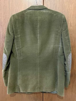 Giacca Ted Lapidus velluto a coste 2 bottoni verde