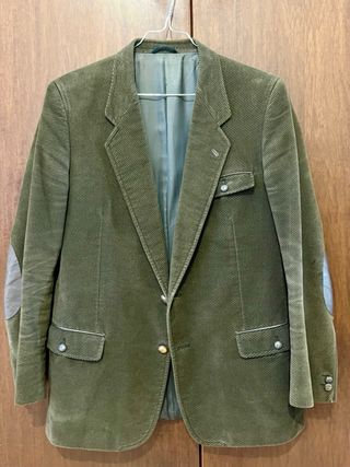 Giacca Ted Lapidus velluto a coste 2 bottoni verde