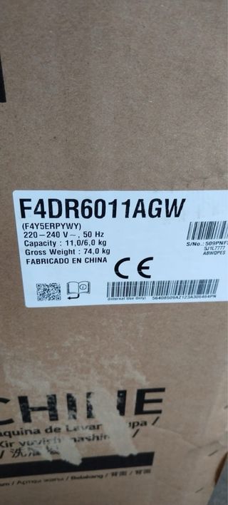 (NUEVA) Lavasecadora LG F4DR6010A1W Blanca