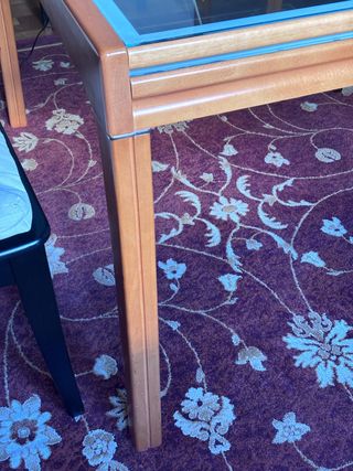 Mesa comedor extensible cristal y madera