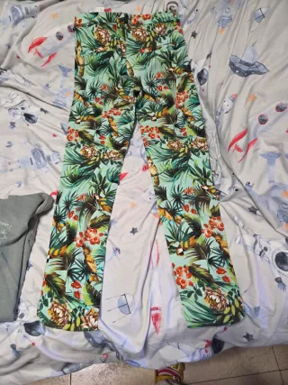 Pantalones de verano mujer estampado tropical