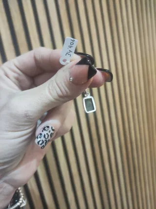 Colgante Moldavita certificada en plata de ley