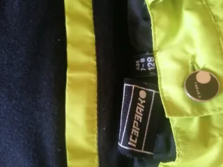 Salopette sci bambino giallo fluo