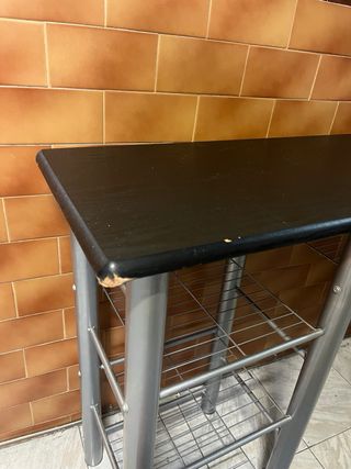 Mesa de cocina madera y metal