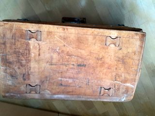 Maleta de cuero vintage de piel de vaca