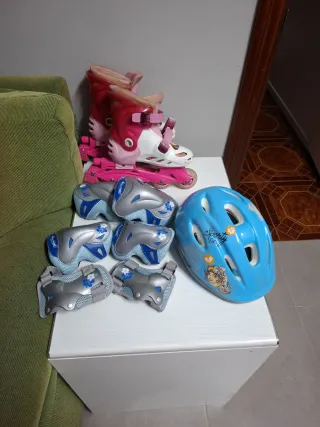 Equipo Patinaje Infantil Casco y Protecciones