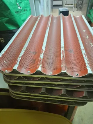 Bandeja horno panadería ondulada