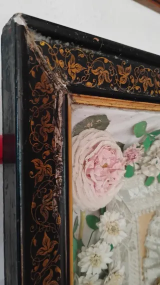 Relicario Arte Sacro Flores y Ovalos