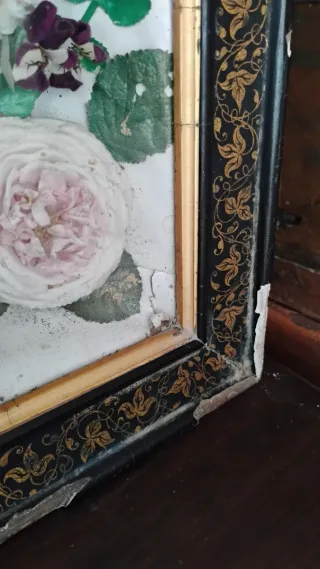 Relicario Arte Sacro Flores y Ovalos