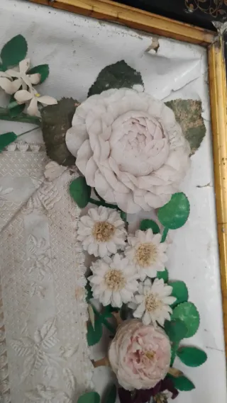 Relicario Arte Sacro Flores y Ovalos