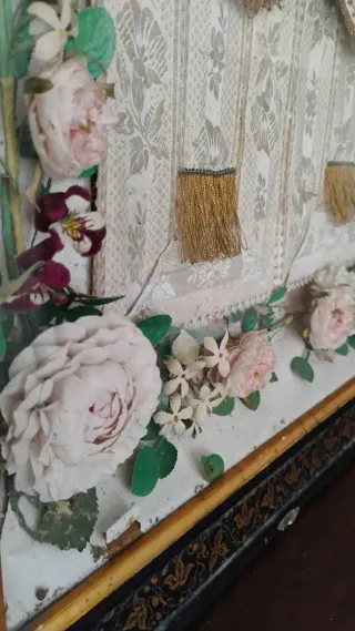 Relicario Arte Sacro Flores y Ovalos