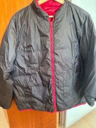 Anorak reversible granate y gris Yerse T.XXL