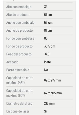 Ingletadora Erbauer 1400W 216mm SEMIS216S