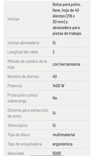 Ingletadora Erbauer 1400W 216mm SEMIS216S