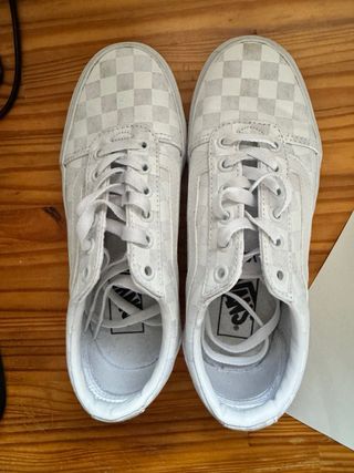 Zapatillas Vans Checkerboard Gris/Blanco