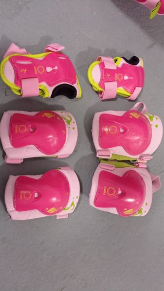 Patines en línea Oxelo rosas y verdes