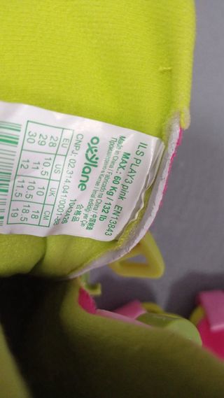 Patines en línea Oxelo rosas y verdes