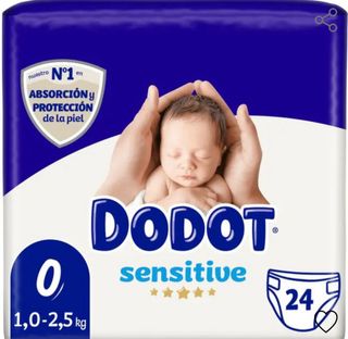 Pañales Dodot Sensitive Talla 0 (24 uds)