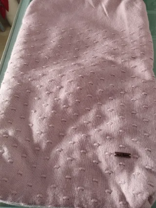 Saco lana bebé rosa