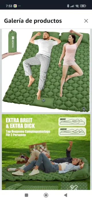 Esterilla de camping plegable