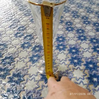 Servizio nr.24 bicchieri cristallo con bordo oro